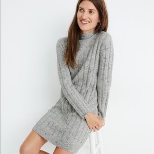 Madewell Donegal Rolled Mockneck Sweater Dress